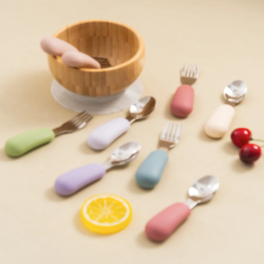 Stainless Steel Spoon & Fork Set - Minty wonder