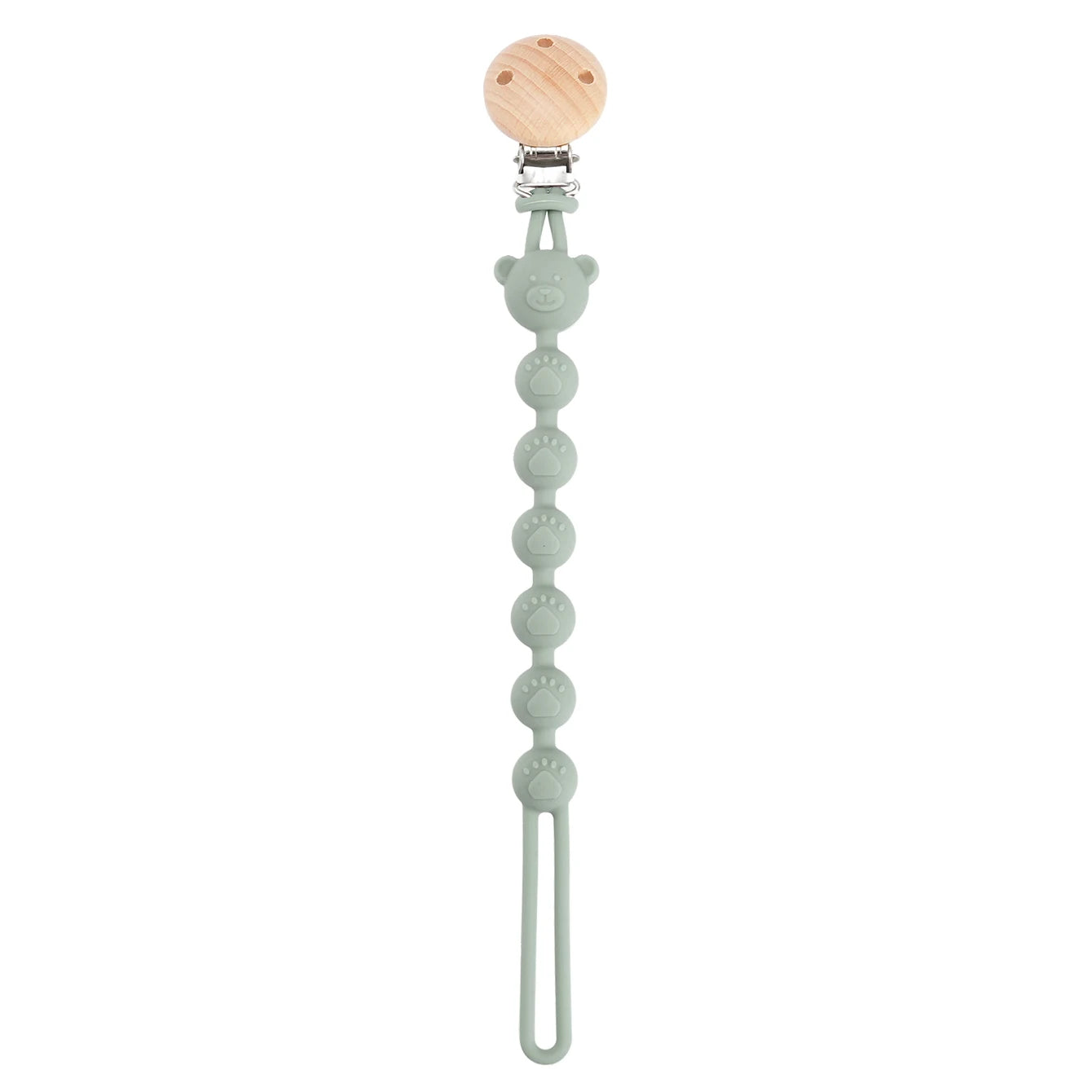 Silicone Baby Pacifier Clip - Minty wonder