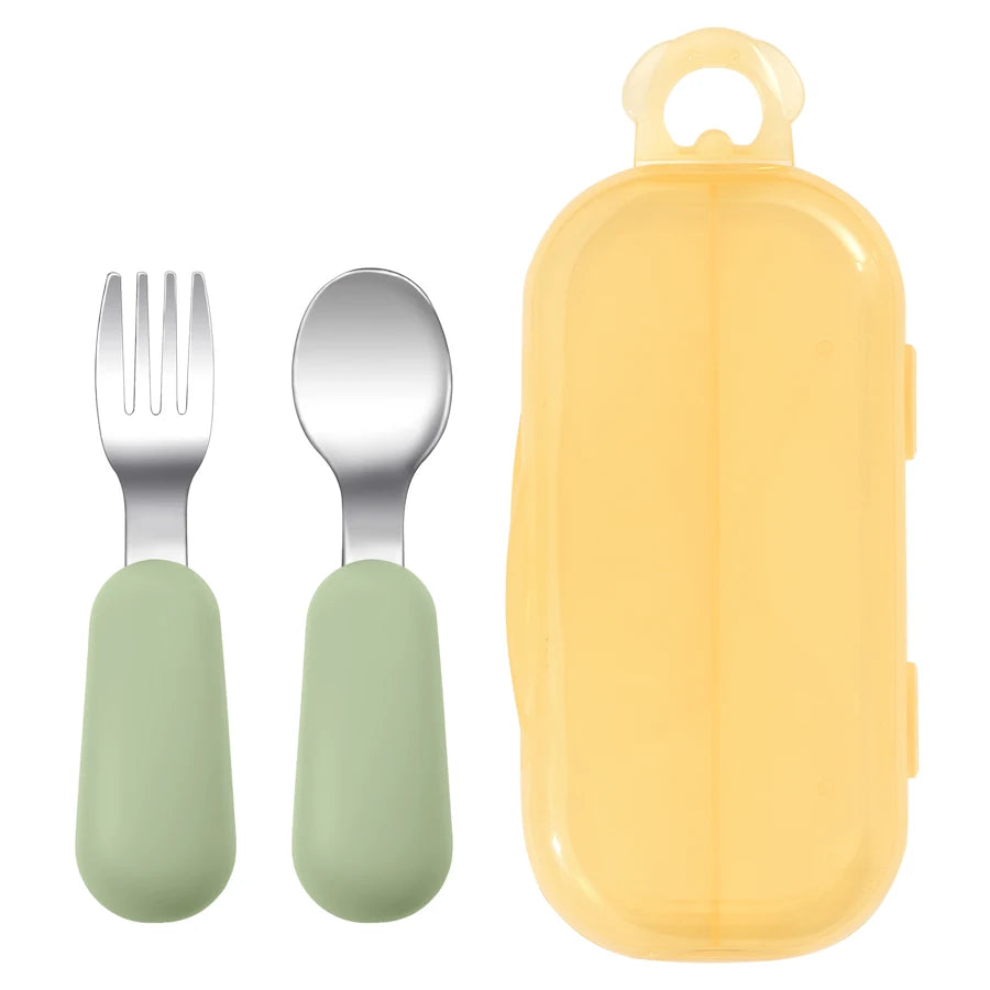 Stainless Steel Spoon & Fork Set - Minty wonder