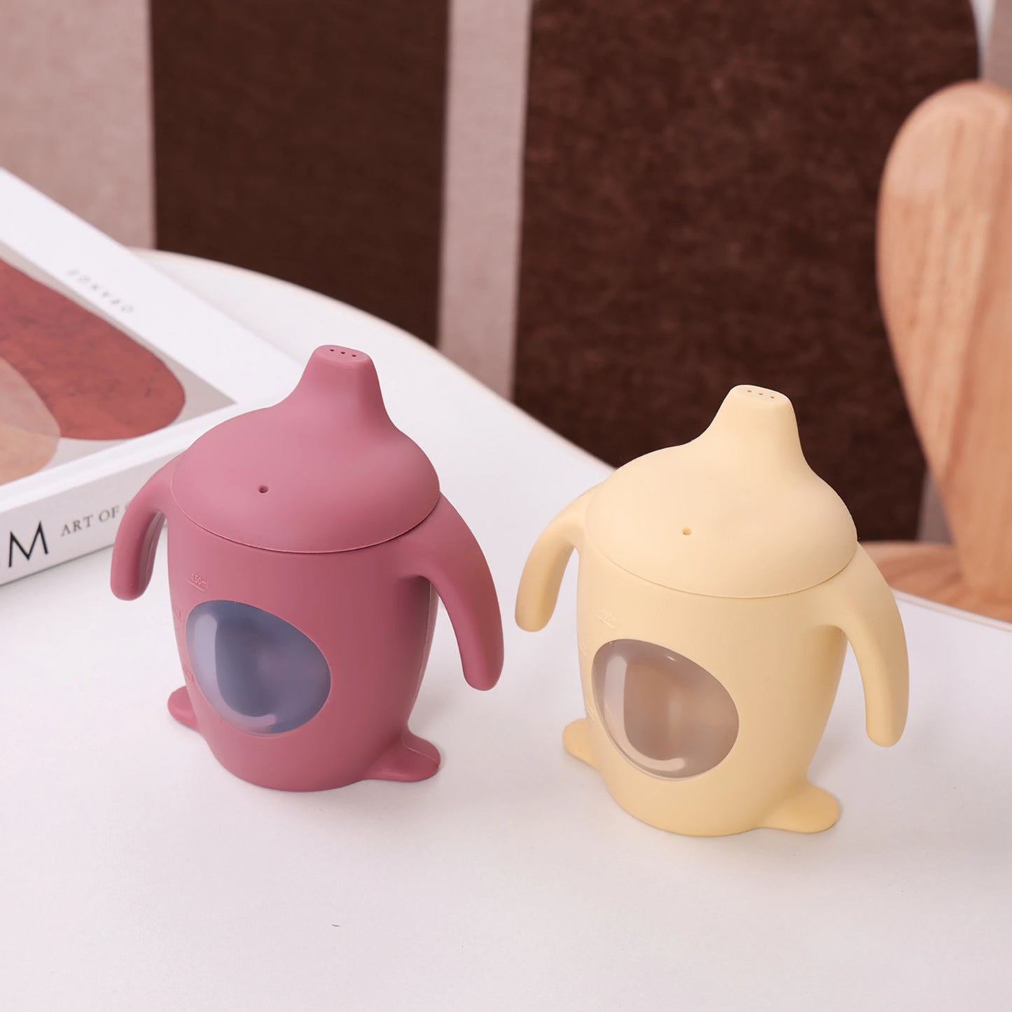 Silicone Penguin Shape Sippy Cup
