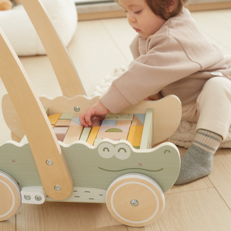 VIGA Baby Walker with Building Blocks