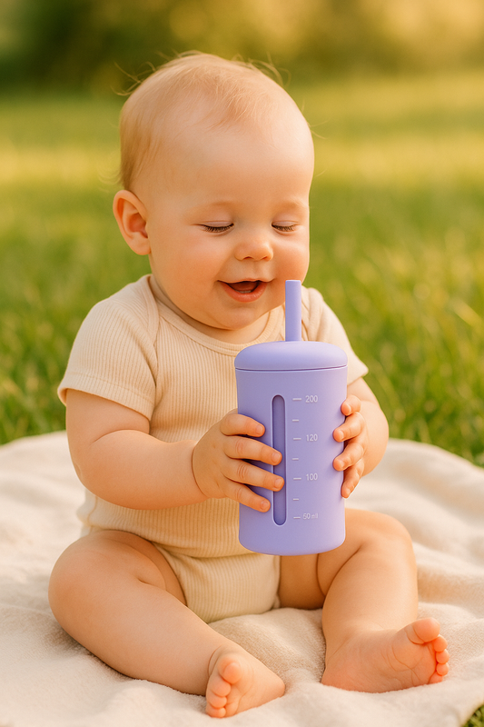 Silicone Water Bottle with Straw