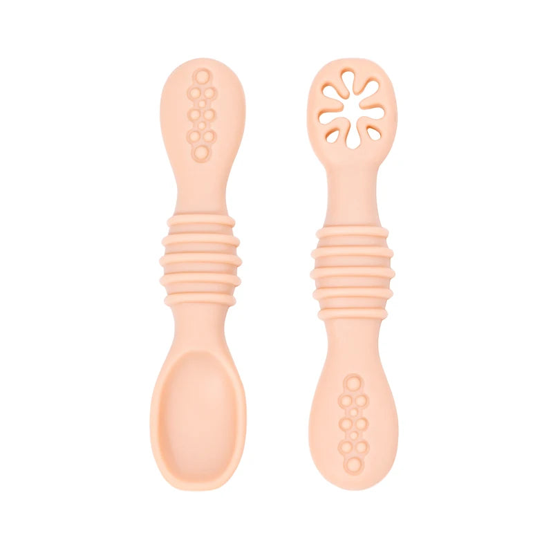 Silicone First Spoons Set - Minty wonder