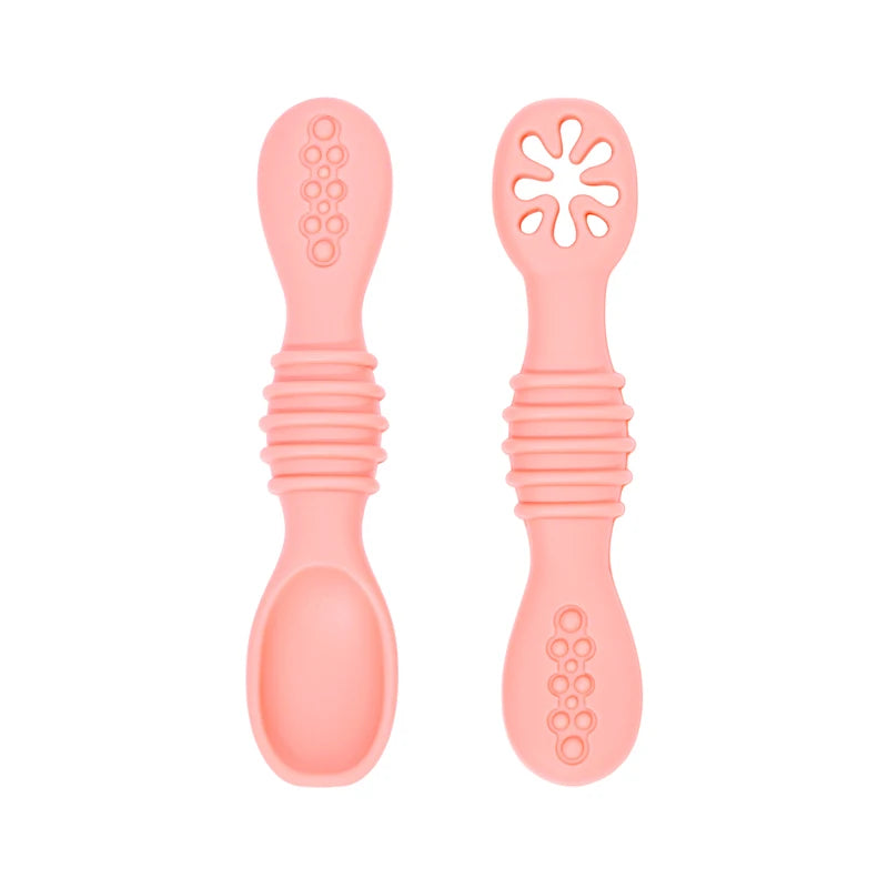 Silicone First Spoons Set - Minty wonder