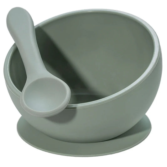 Silicone Suction Bowl Set - Minty wonder