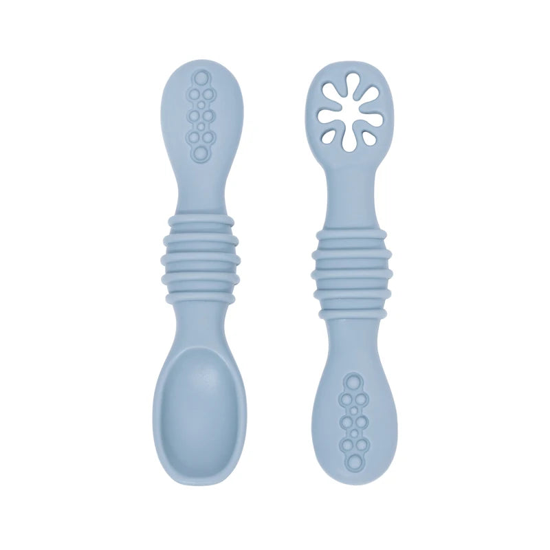 Silicone First Spoons Set - Minty wonder