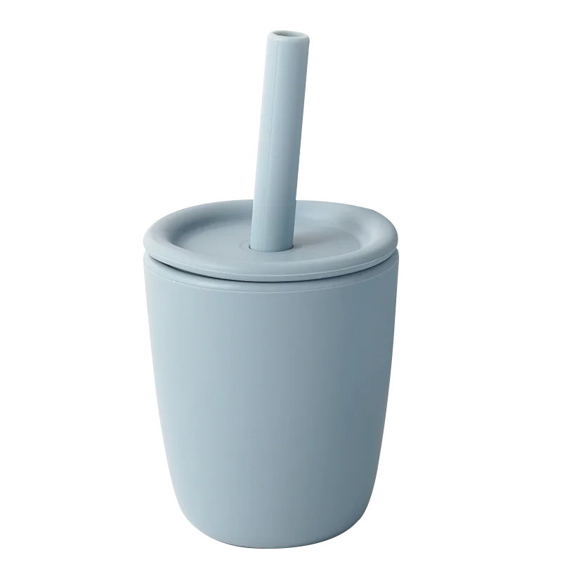 Silicone Cup with Straw - Minty wonder