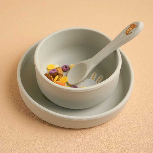 Silicone Feeding Bowl - Minty wonder