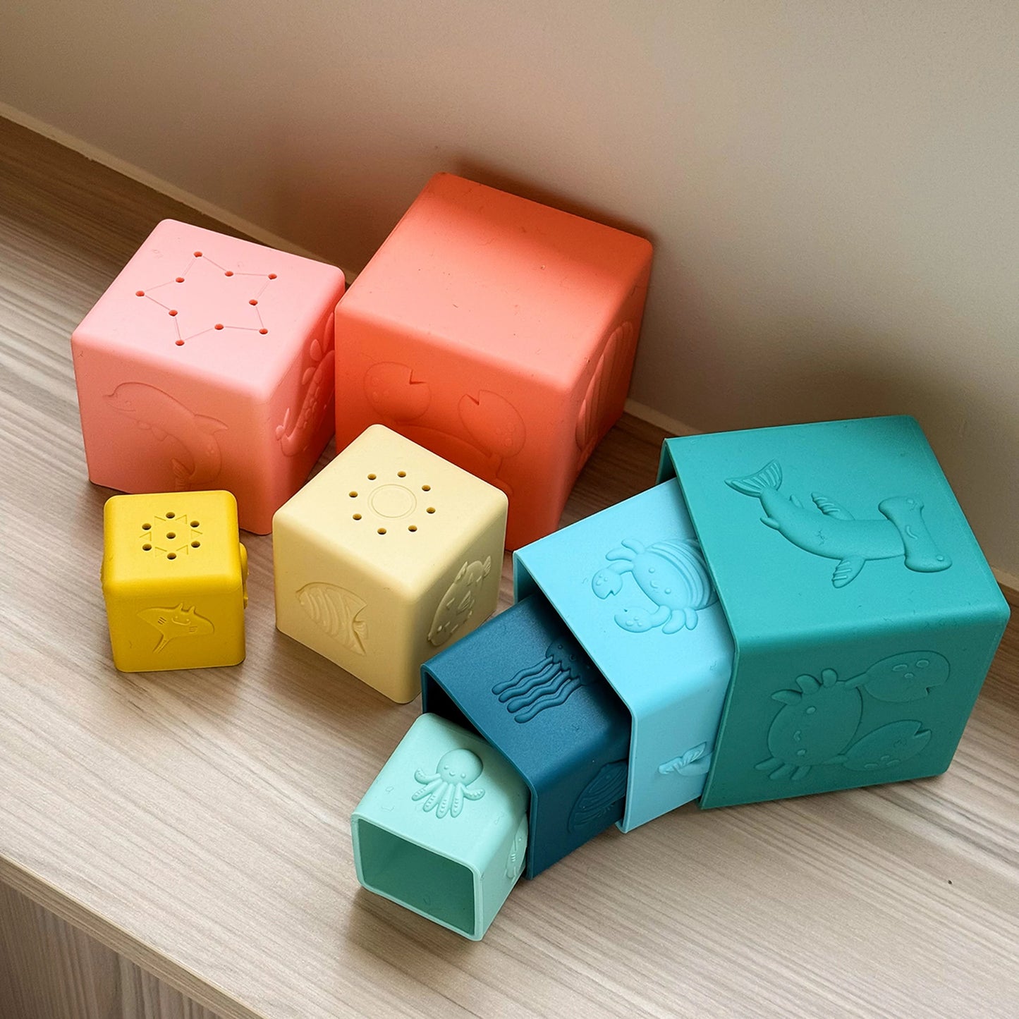 Silicone Stacking Cubes