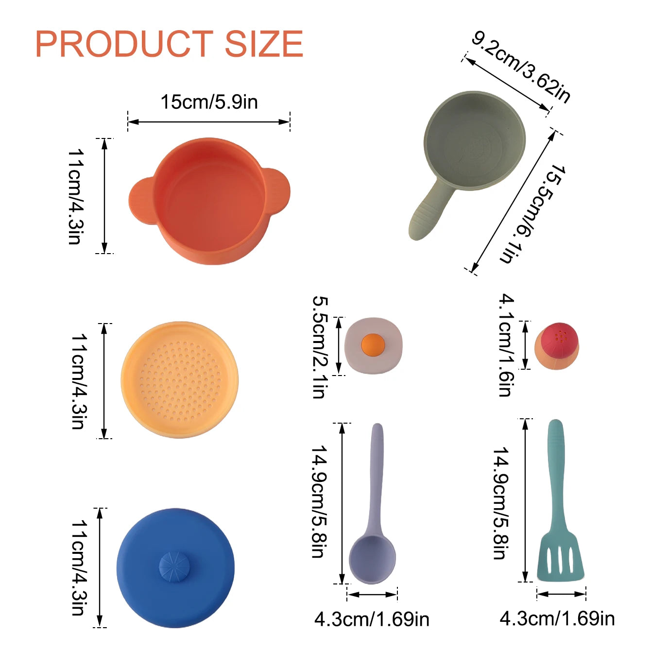 Silicone Kitchen Cooking Toy Set - Minty wonder