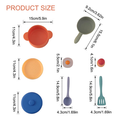 Silicone Kitchen Cooking Toy Set - Minty wonder