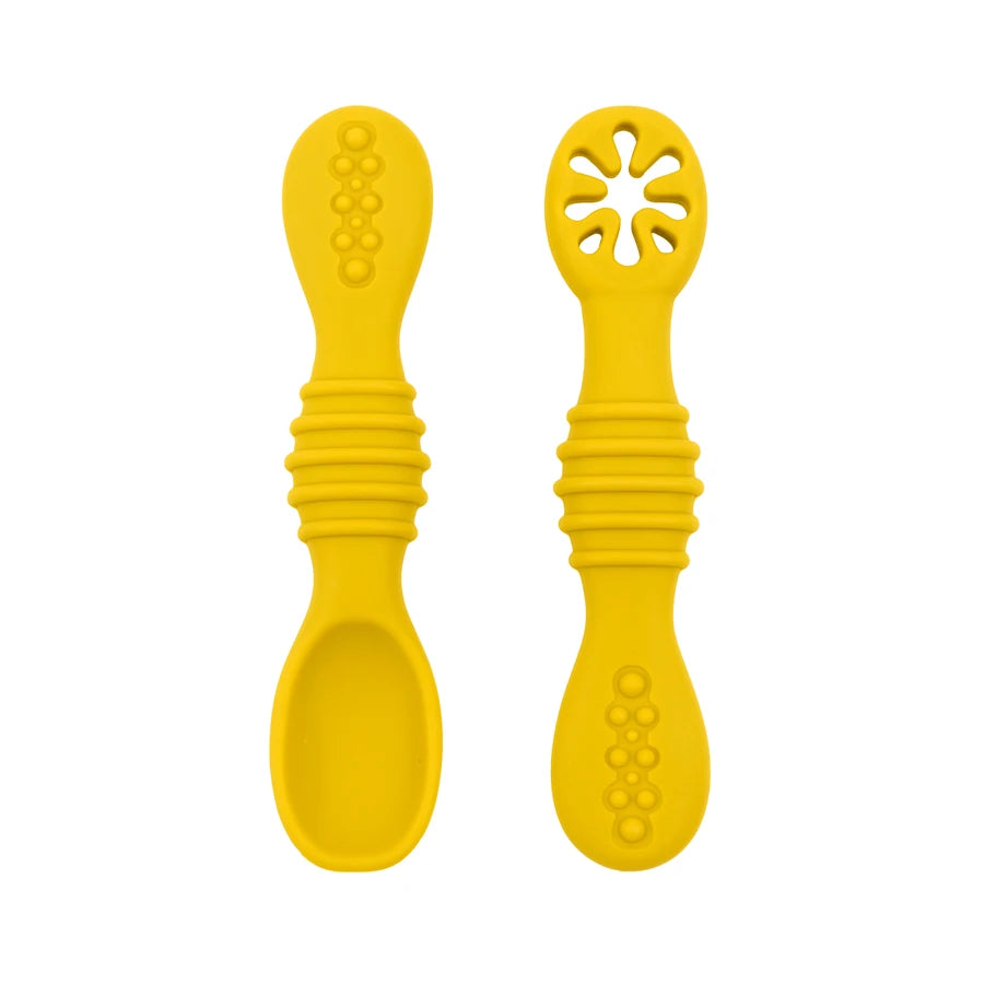 Silicone First Spoons Set - Minty wonder