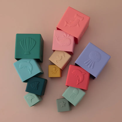 Silicone Stacking Cubes