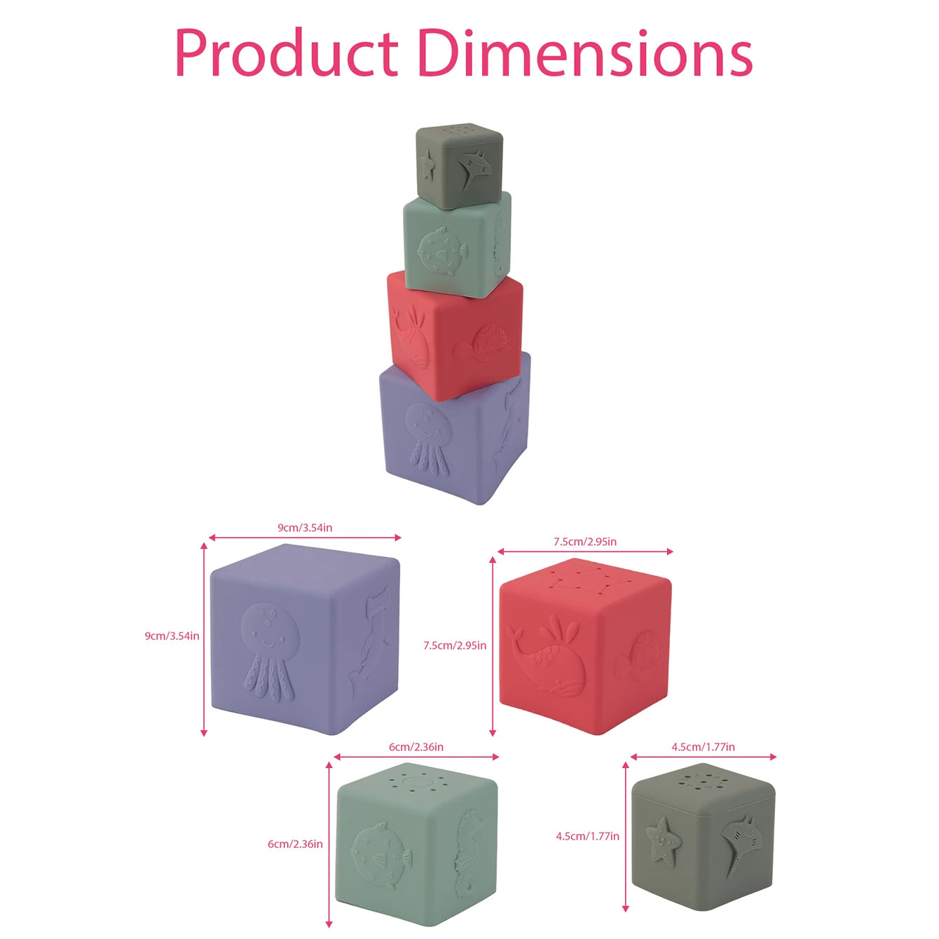 Silicone Stacking Cubes