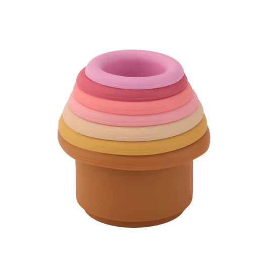 Silicone Stacking Cups - Minty wonder