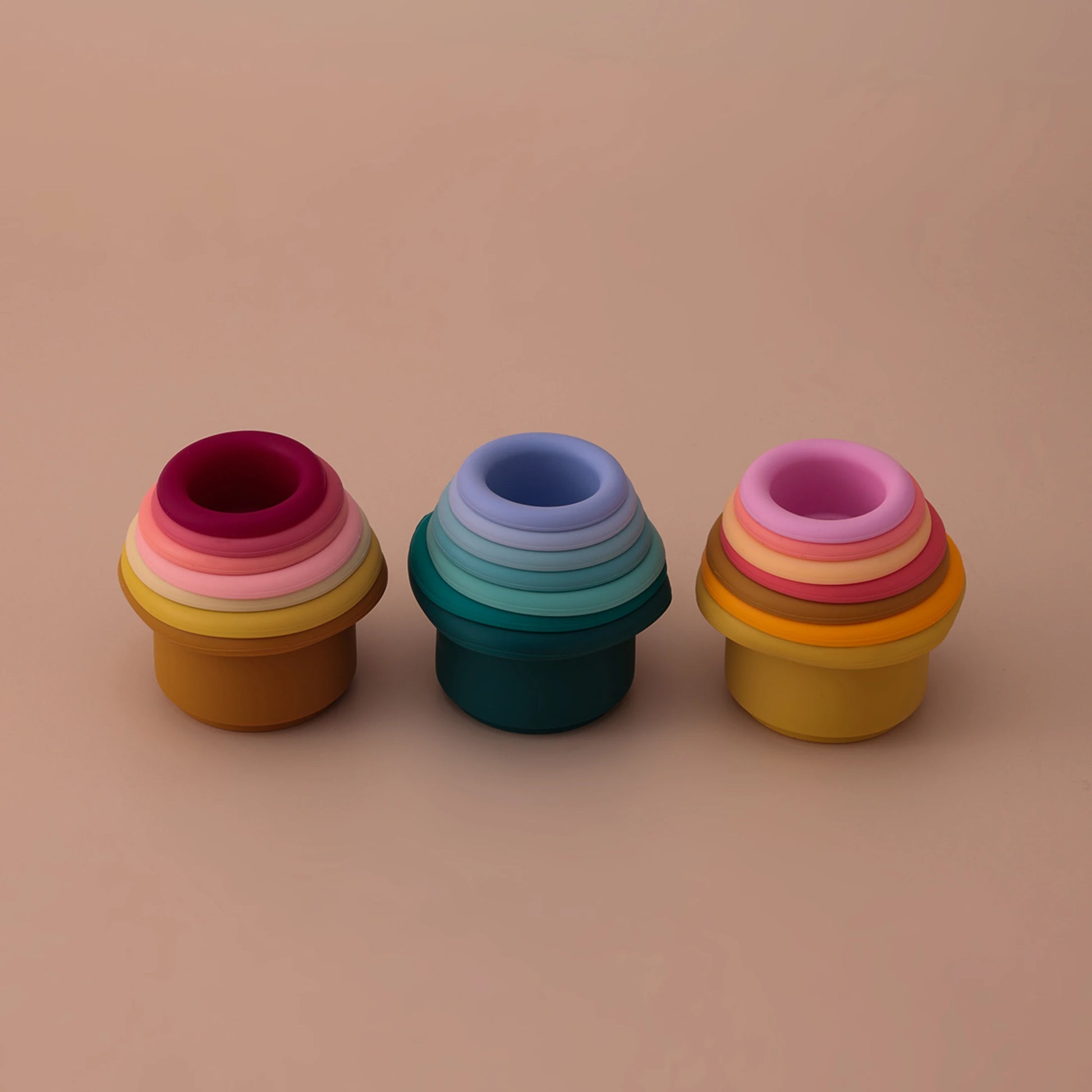 Silicone Stacking Cups - Minty wonder