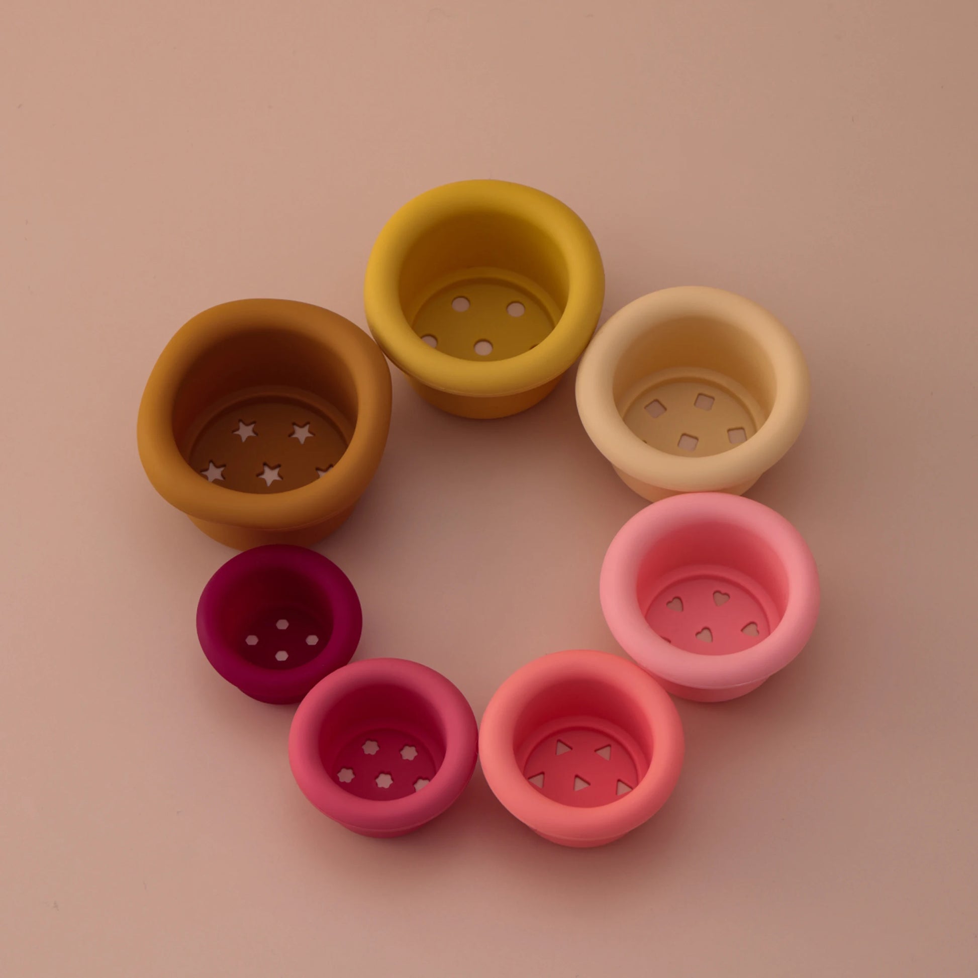 Silicone Stacking Cups - Minty wonder