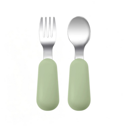 Stainless Steel Spoon & Fork Set - Minty wonder