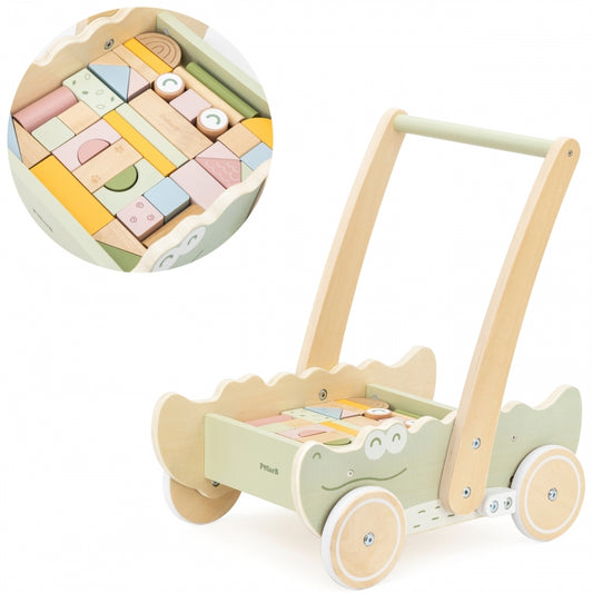 VIGA Baby Walker with Building Blocks
