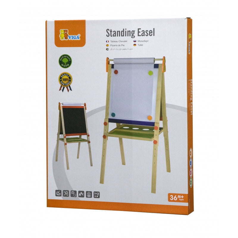 VIGA Standing Blackboard & Magnetic Whiteboard